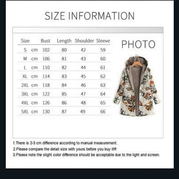 Floral Print Vegan Fur Coat - Picture 4 of 4